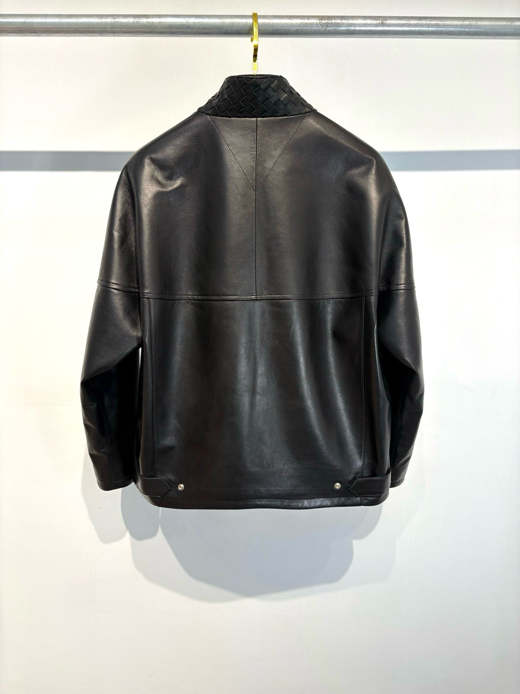 Falection FW26 bv Intrecciato leather blouson jacket