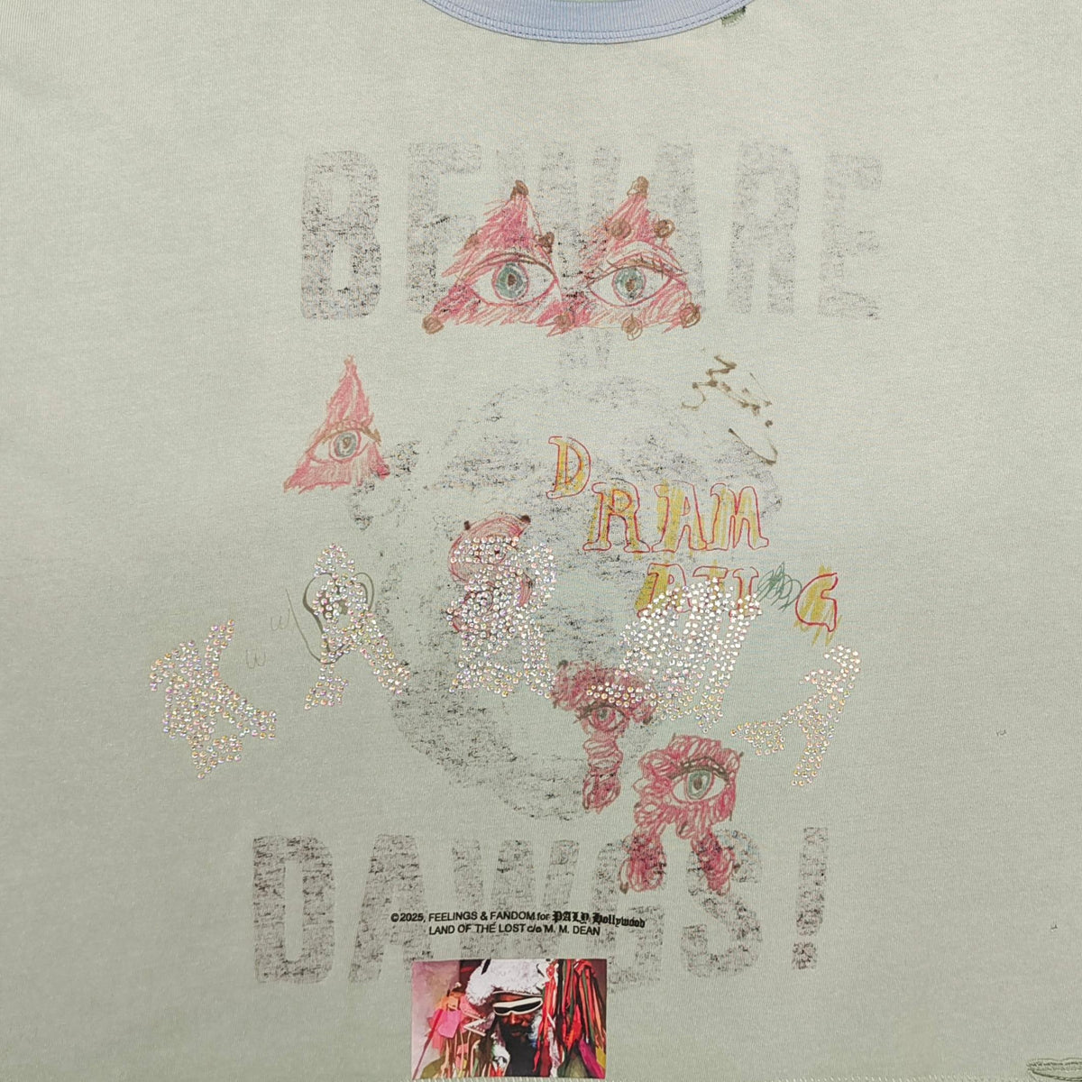 falection 26fw paly MSTR ME TONAL LS TEE Vintage textured jersey fabric Heavy vintage wash process sun faded detailing