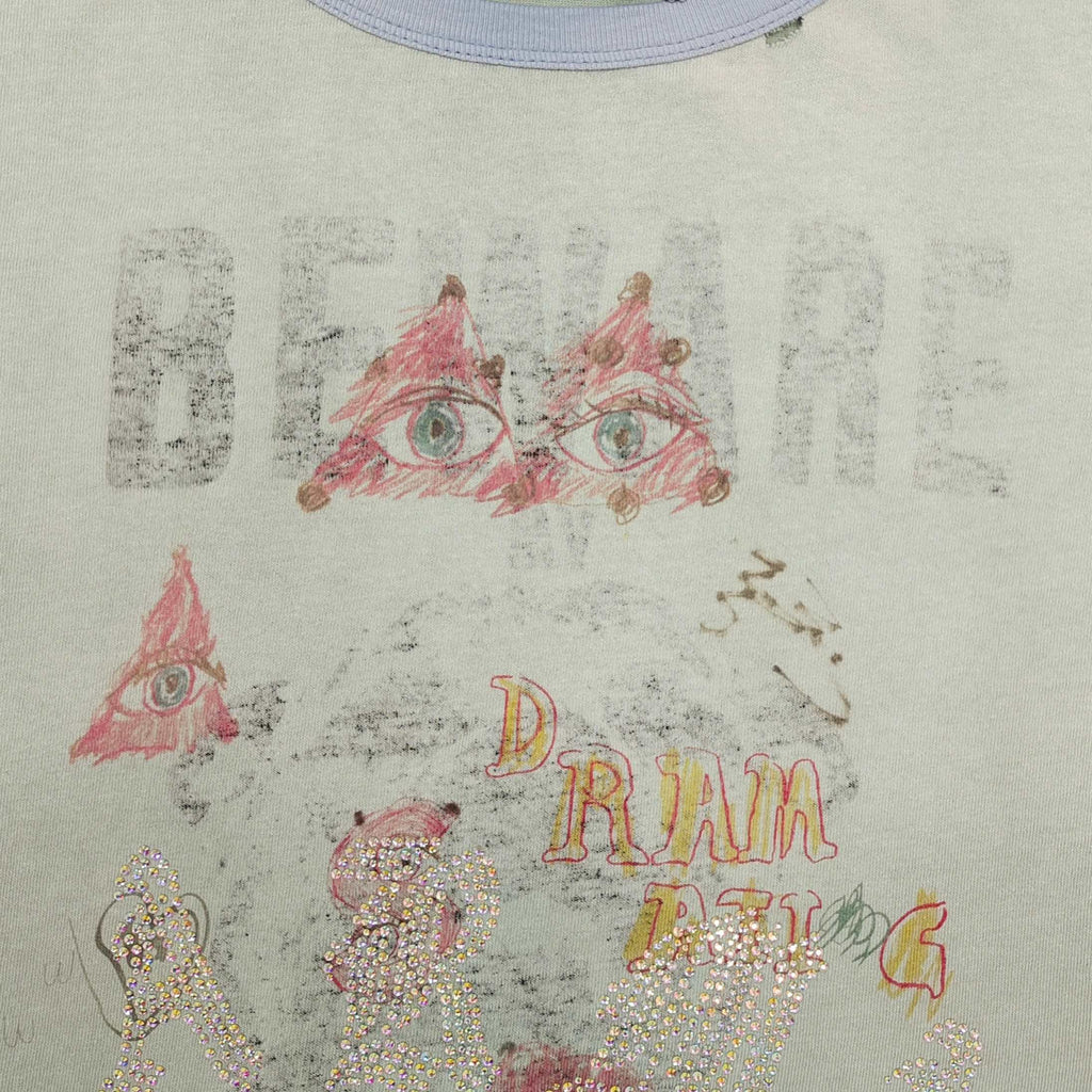 falection 26fw paly MSTR ME TONAL LS TEE Vintage textured jersey fabric Heavy vintage wash process sun faded detailing