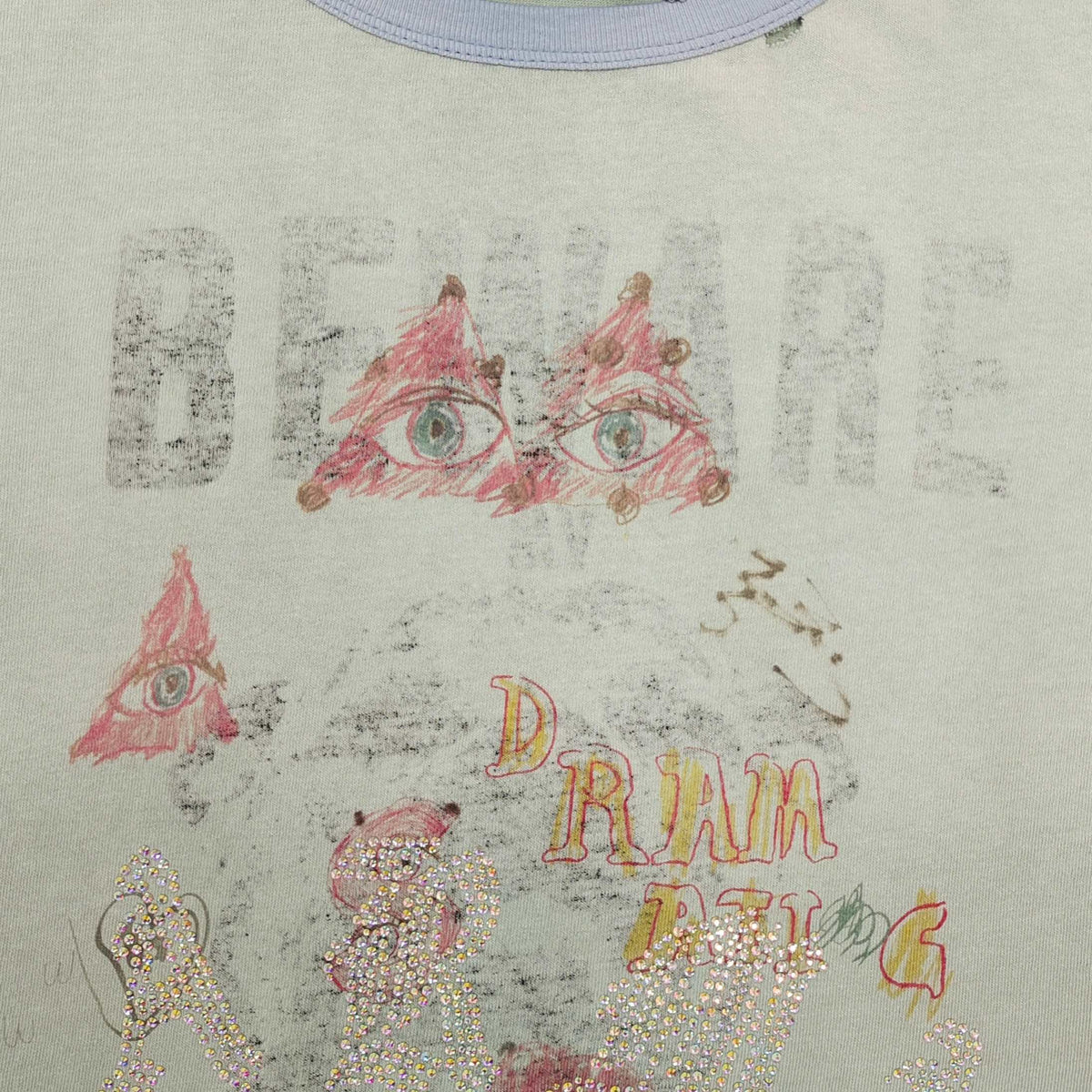 falection 26fw paly MSTR ME TONAL LS TEE Vintage textured jersey fabric Heavy vintage wash process sun faded detailing