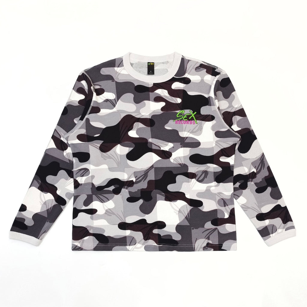 falection 26fw anti promo mattyboy Sex Records Thermal Long Sleeve T-Shirt Snow Camouflage