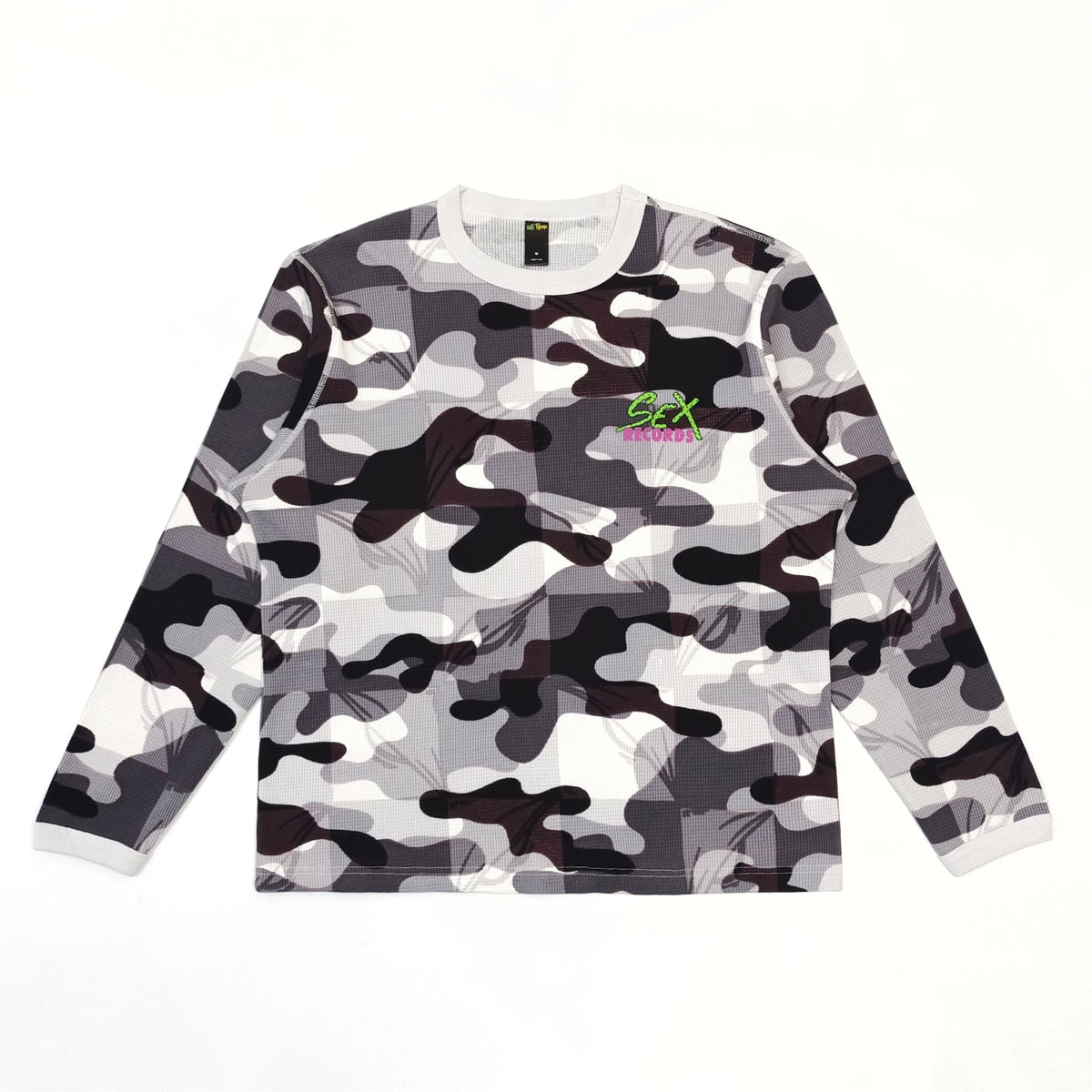 falection 26fw anti promo mattyboy Sex Records Thermal Long Sleeve T-Shirt Snow Camouflage