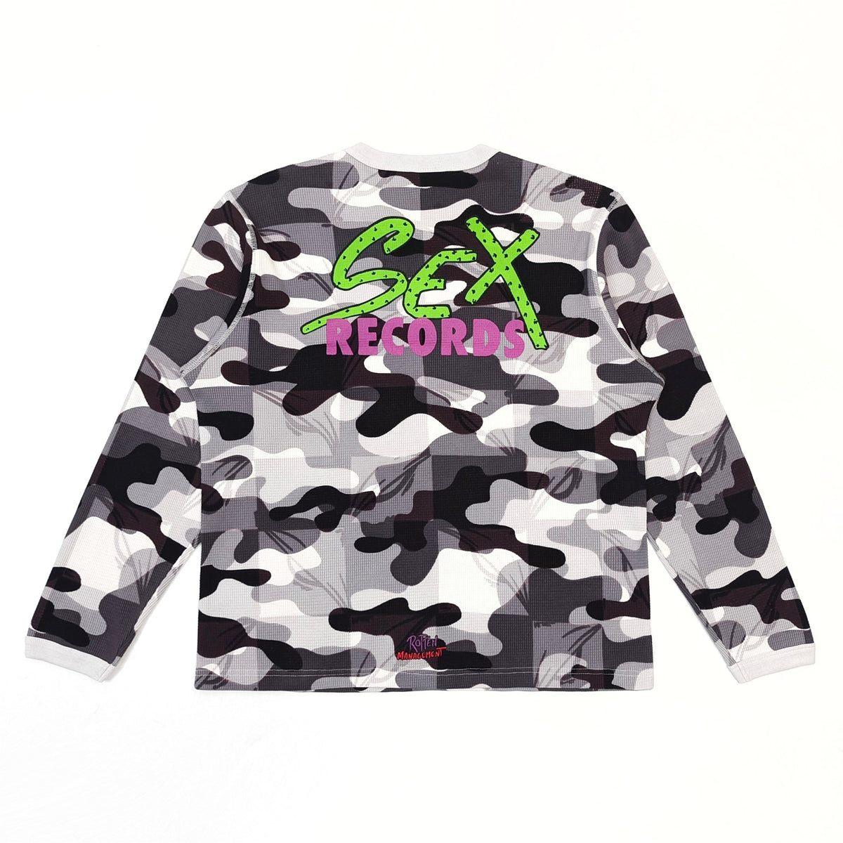 falection 26fw anti promo mattyboy Sex Records Thermal Long Sleeve T-Shirt Snow Camouflage