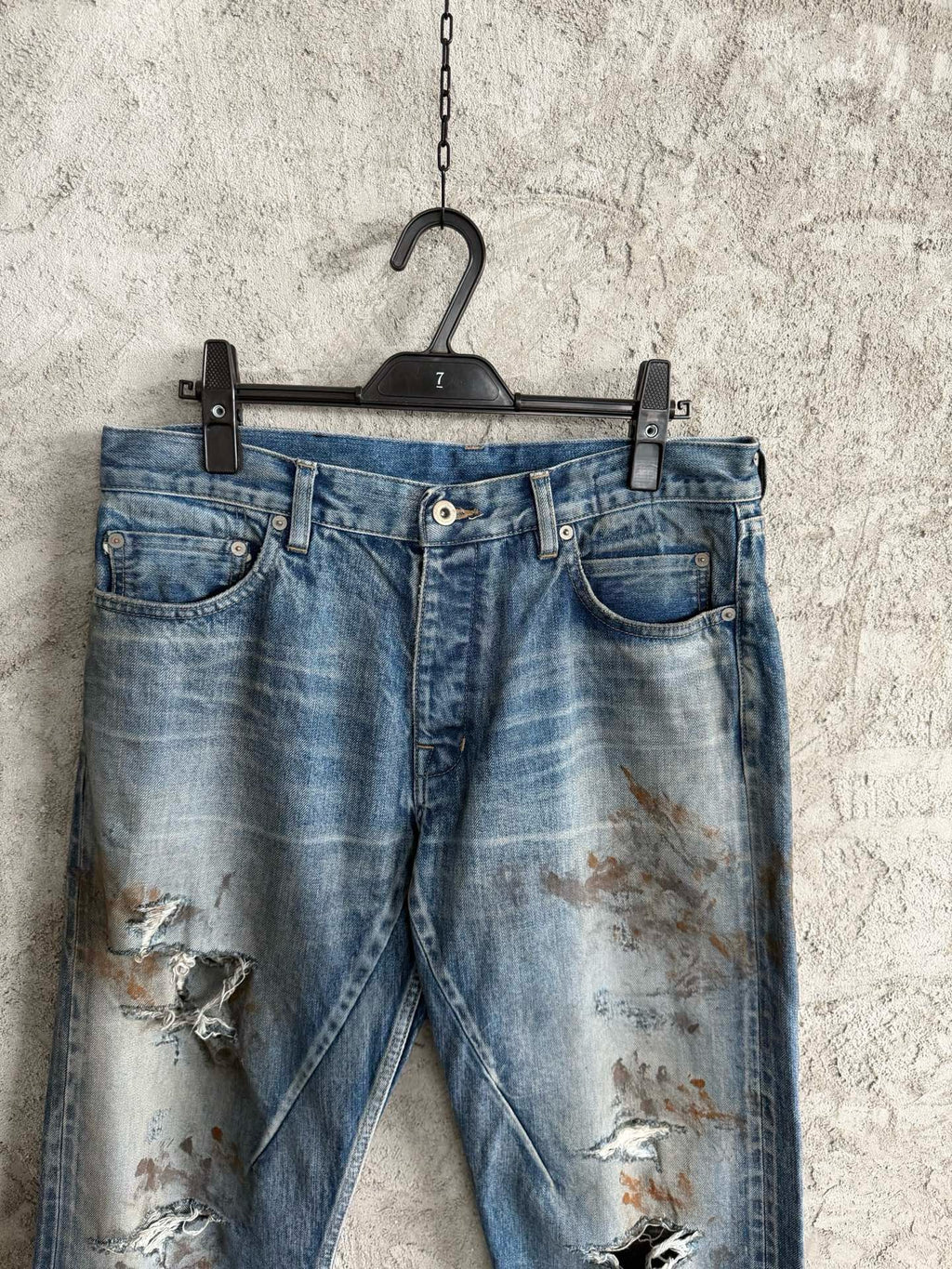 falection RO washed distressed jeans DRKSHDW Blue Temple Kurdt Jeans