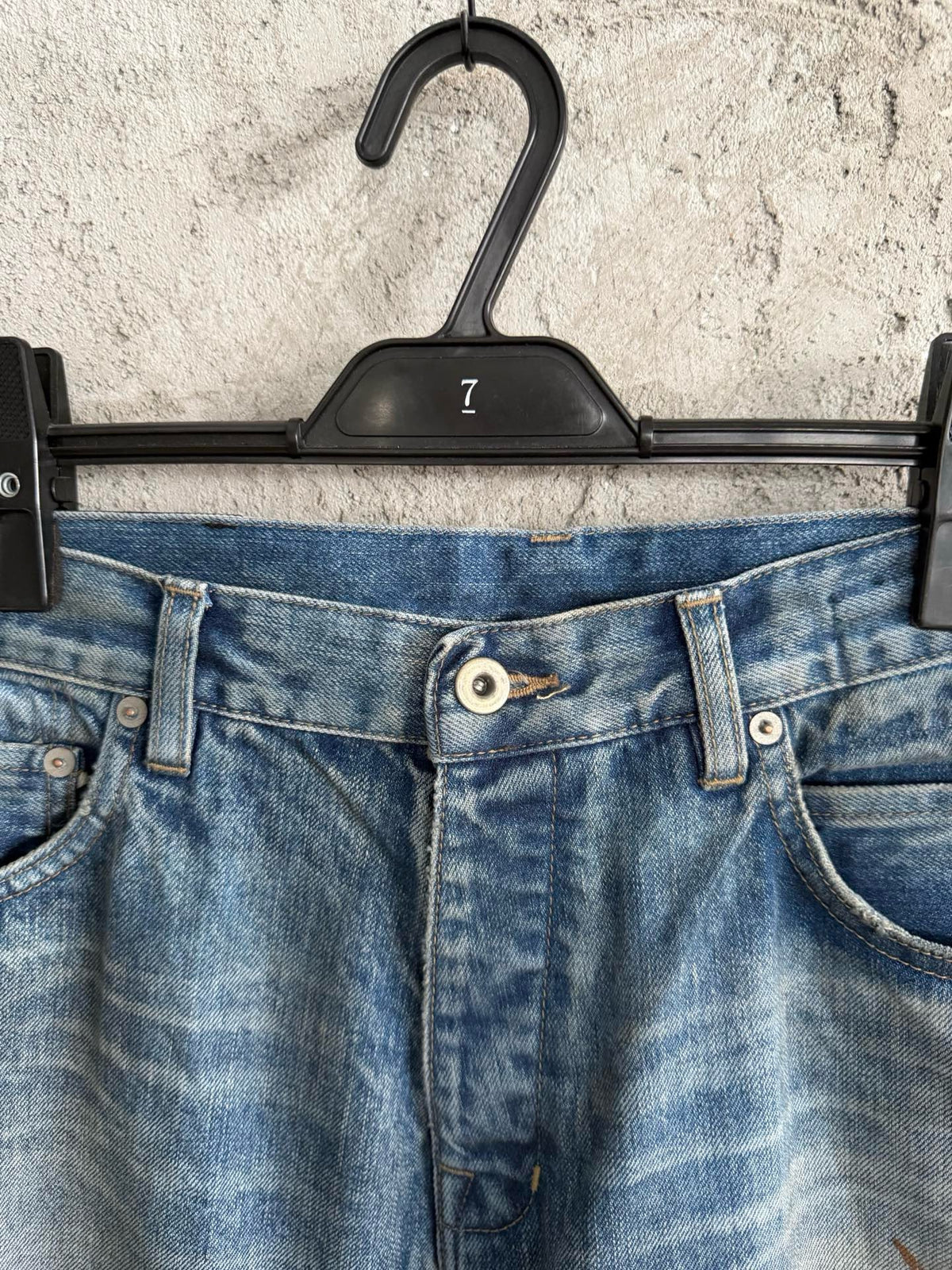 falection RO washed distressed jeans DRKSHDW Blue Temple Kurdt Jeans