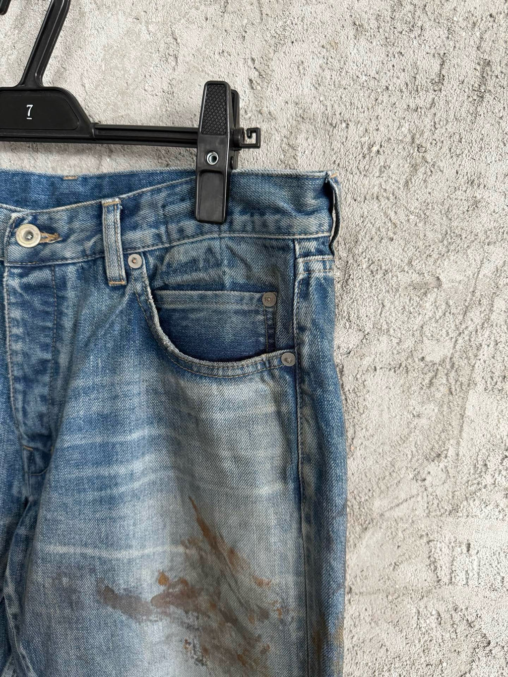 falection RO washed distressed jeans DRKSHDW Blue Temple Kurdt Jeans
