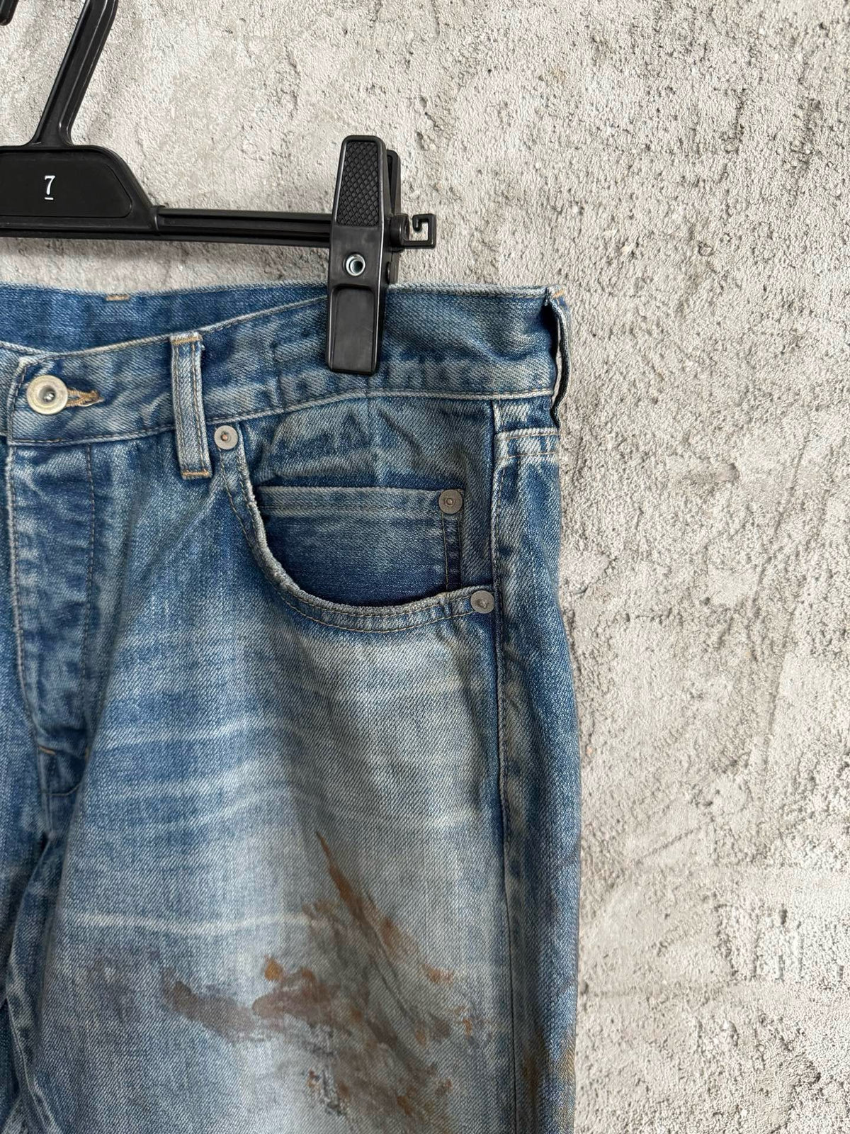 falection RO washed distressed jeans DRKSHDW Blue Temple Kurdt Jeans