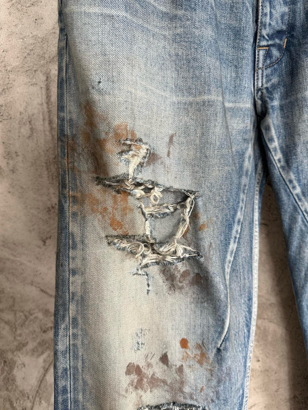 falection RO washed distressed jeans DRKSHDW Blue Temple Kurdt Jeans