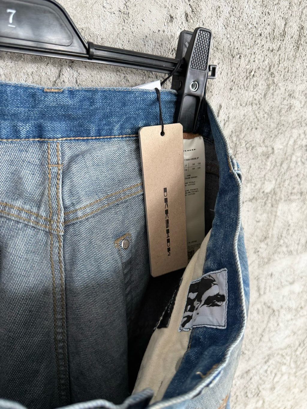 falection RO washed distressed jeans DRKSHDW Blue Temple Kurdt Jeans
