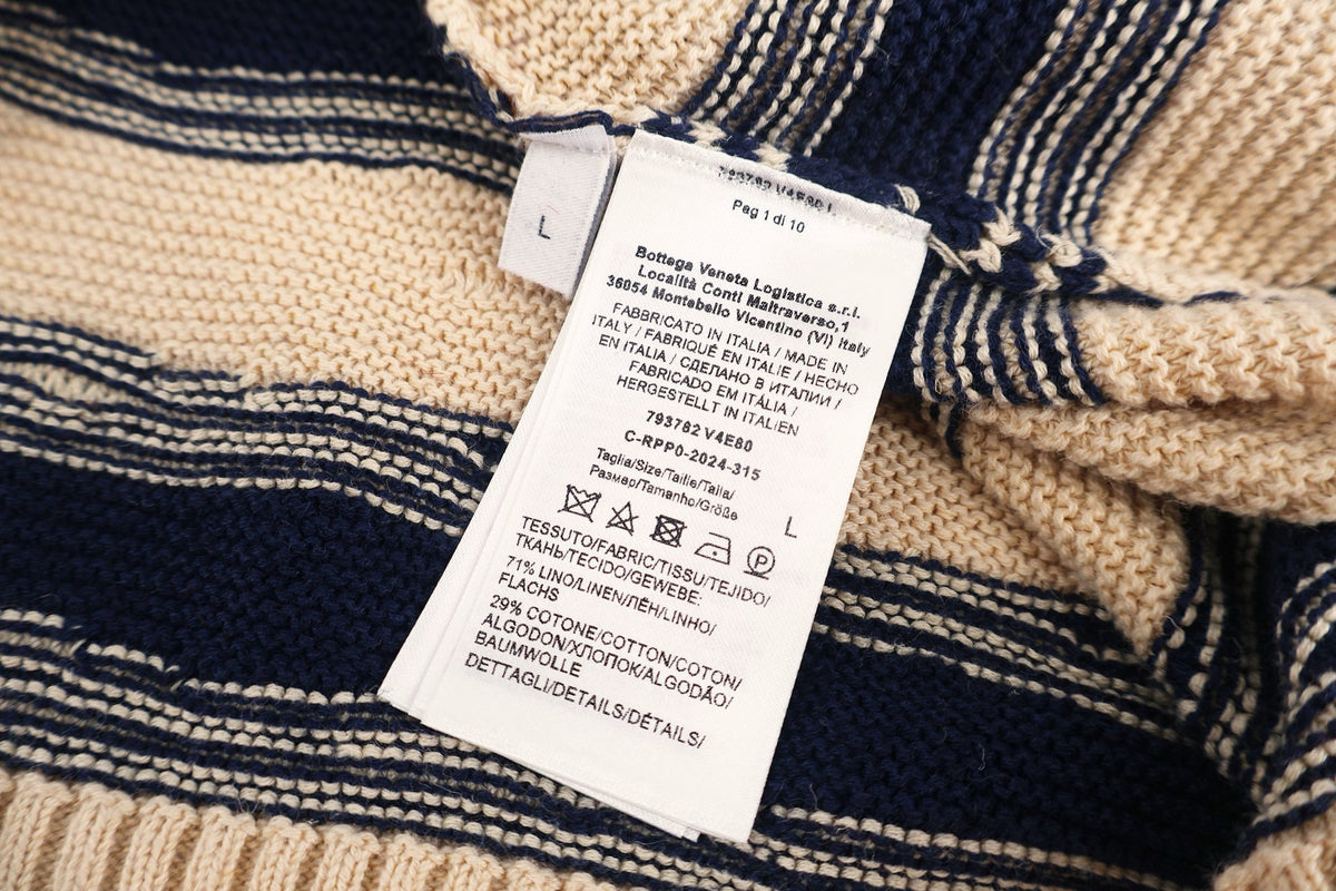 Falection BV FW26 Distroted Stripe Linen & Cotton Sweater