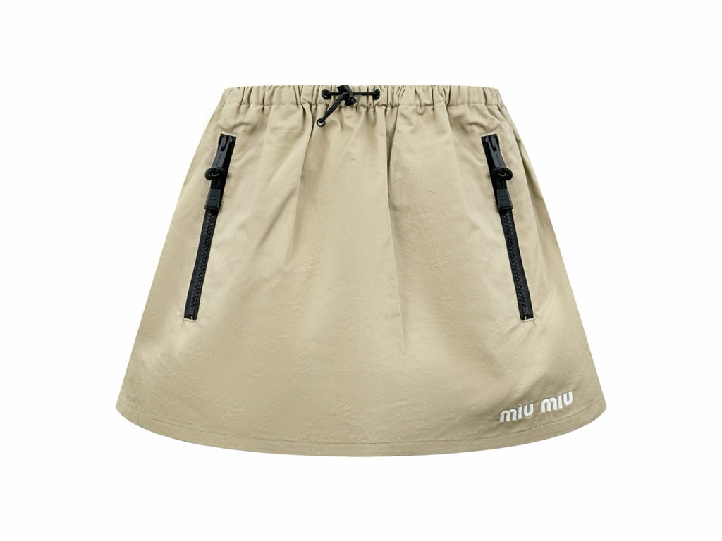 Falection FW26 Washed Gabardine Mini Skirt
