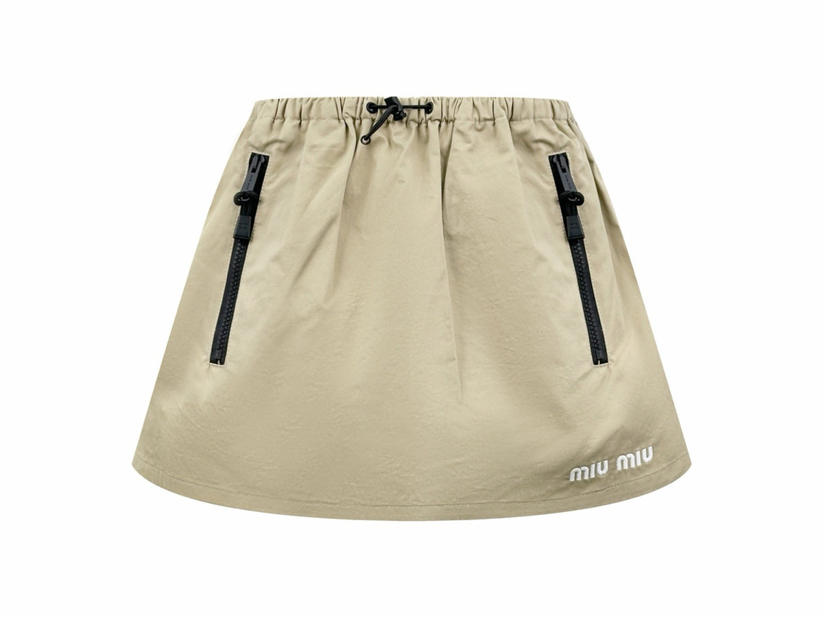Falection FW26 Washed Gabardine Mini Skirt
