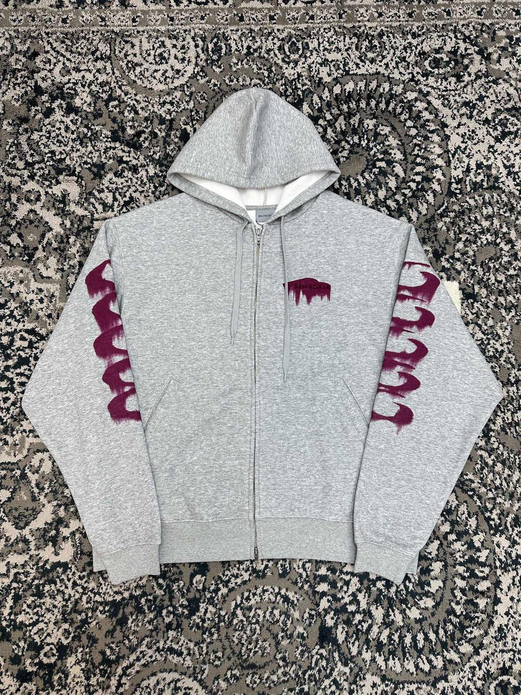 Falection FW26 Wet Brush Oversized Zip Up Hoodie