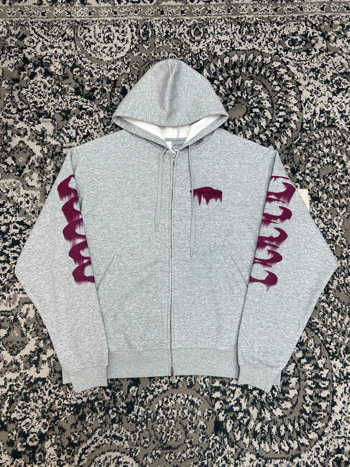 Falection FW26 Wet Brush Oversized Zip Up Hoodie