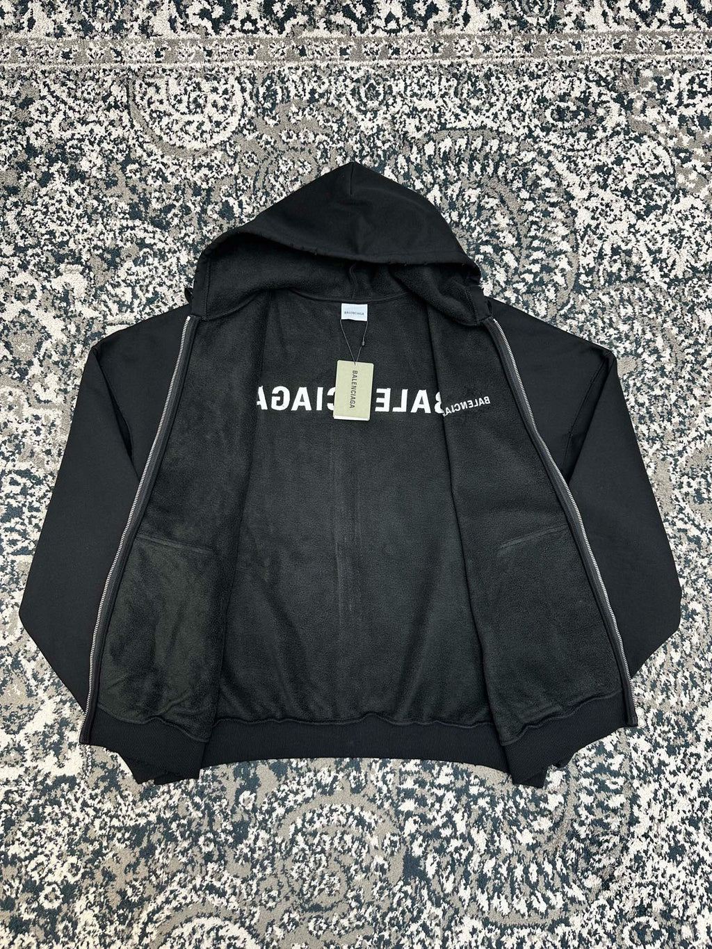 Falection FW26 Masking Tape Oversized Zip Up Hoodie