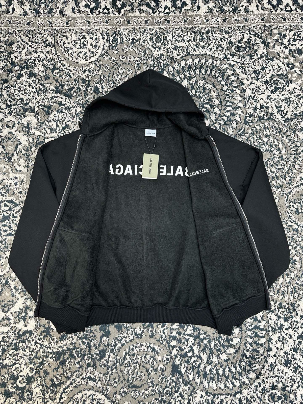Falection FW26 Masking Tape Oversized Zip Up Hoodie