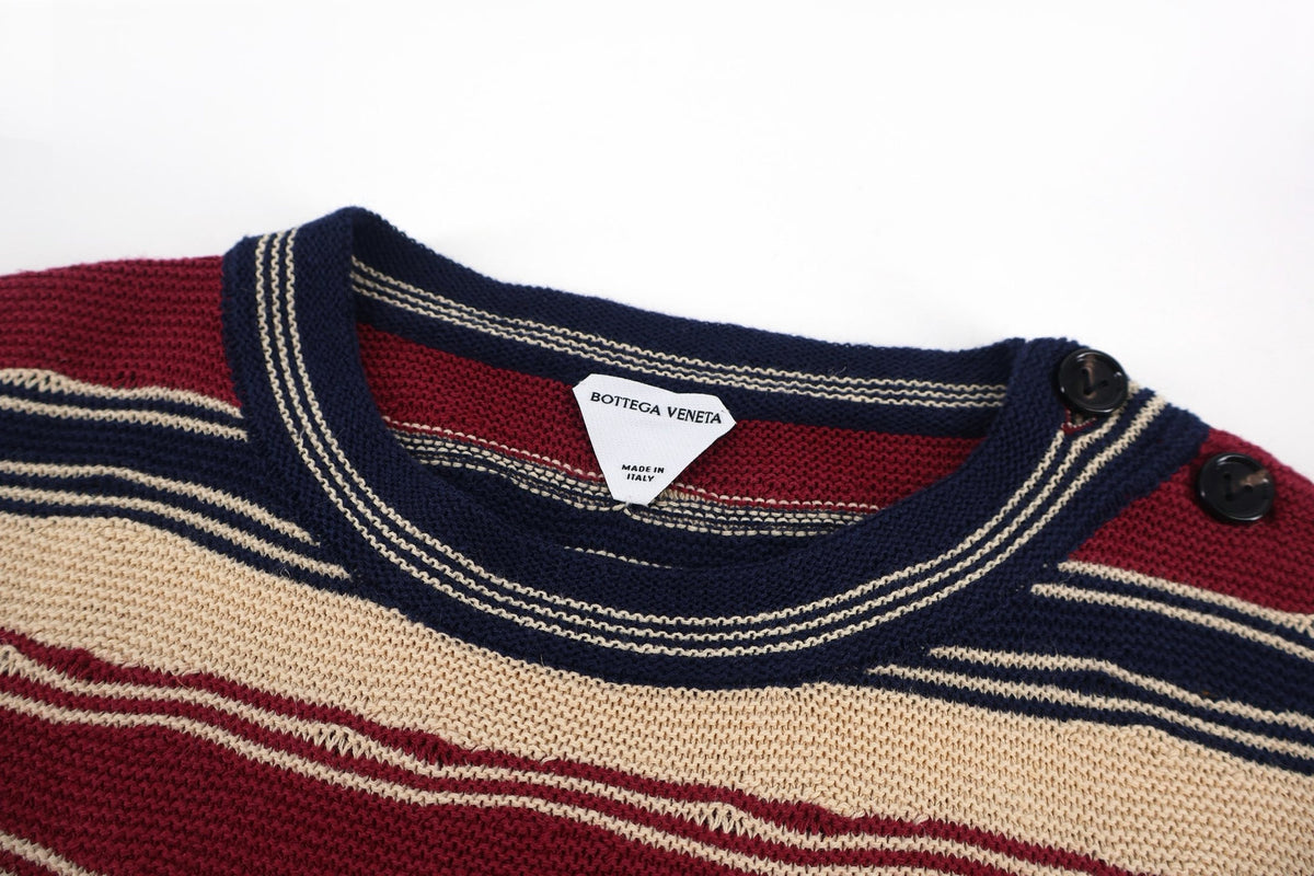 Falection BV FW26 Distroted Stripe Linen & Cotton Sweater
