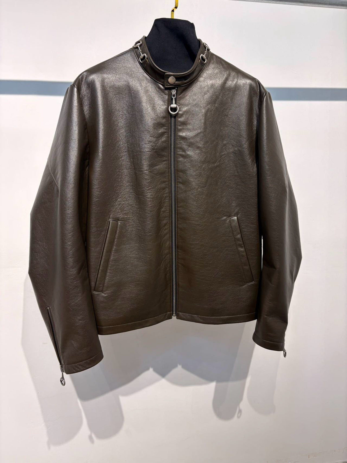 Falection FW26 Treated Bull Leather Jacket