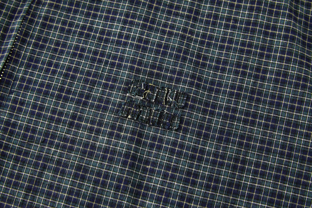 Falection FW26 Blue/Bottle Checked Flannel Blouson Jacket