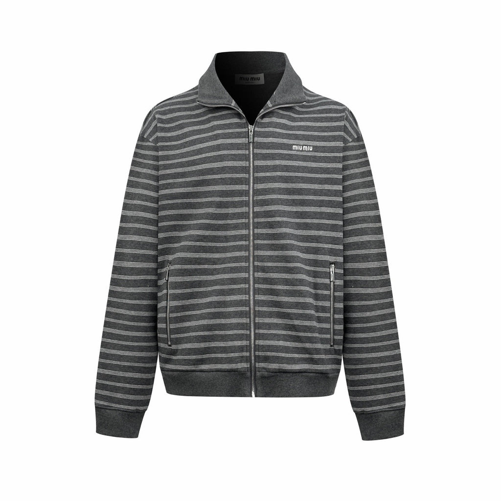 Falection FW26 Striped Cotton Fleece Jacket