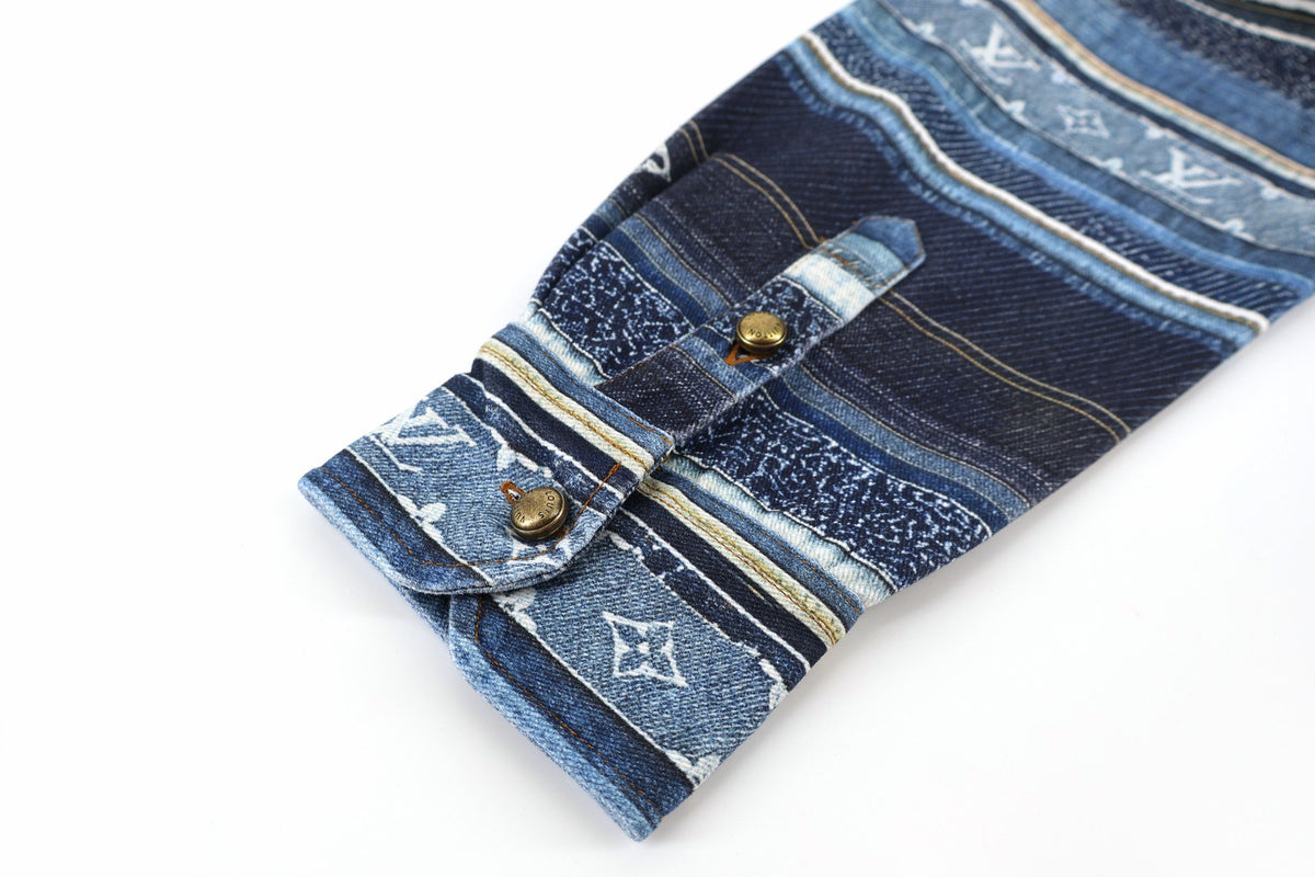 Falection SS27 Patchwork Monogram Denim Shirt