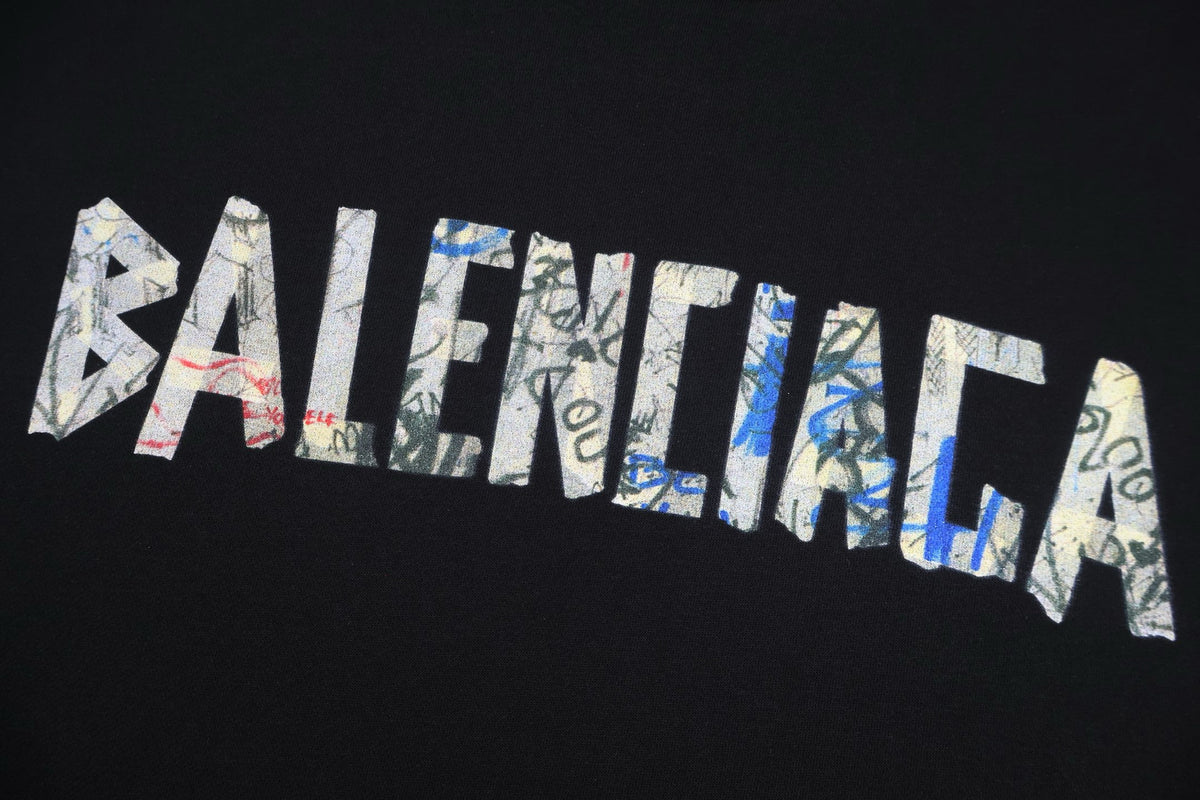 Falection FW26 Silver Tape Oversized Hoodie
