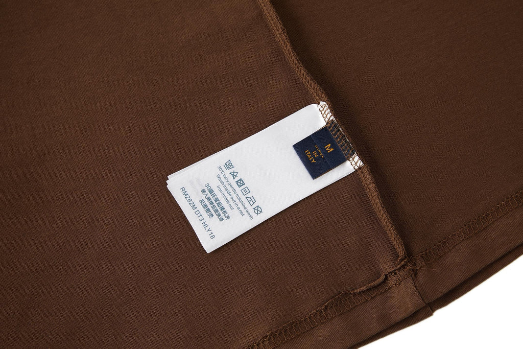 Falection FW26 Embroidered Signature Tee in Brown