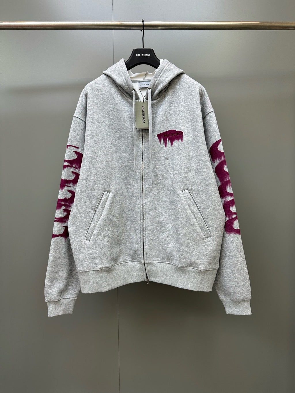 Falection FW26 Wet Brush Oversized Zip Up Hoodie