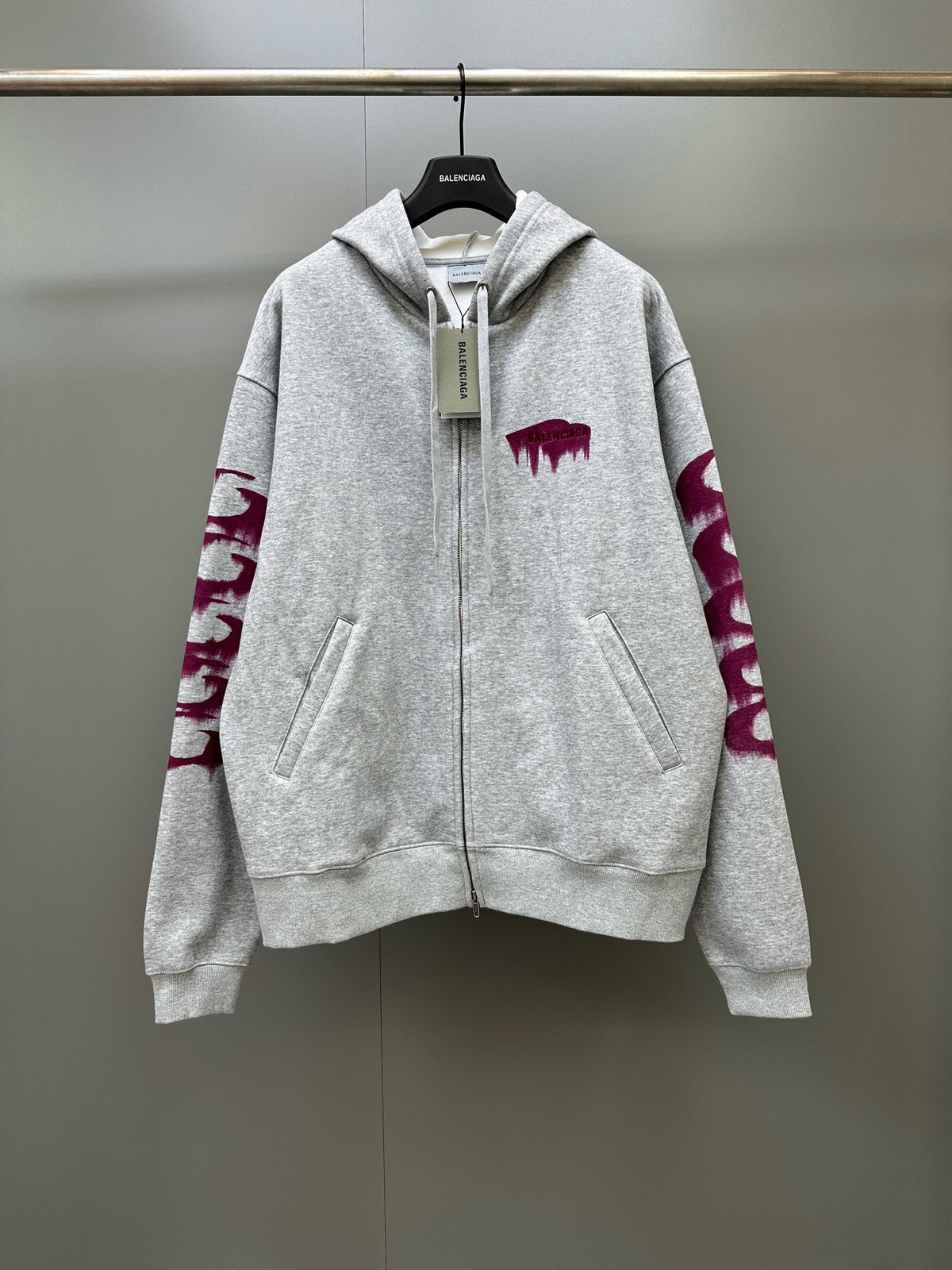 Falection FW26 Wet Brush Oversized Zip Up Hoodie