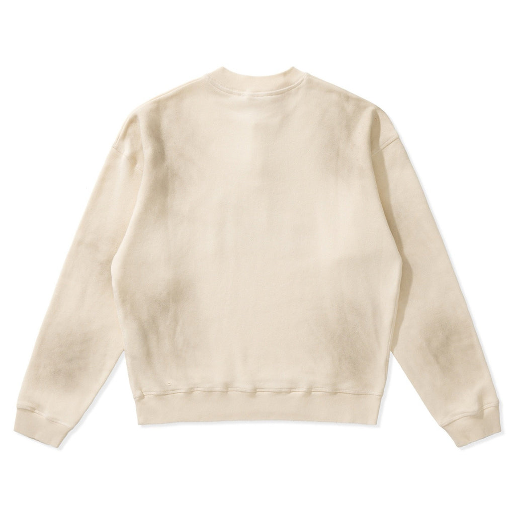 Falection FW26 Logo Distressed Fleece Henley Sweatshirt in 2 Colors