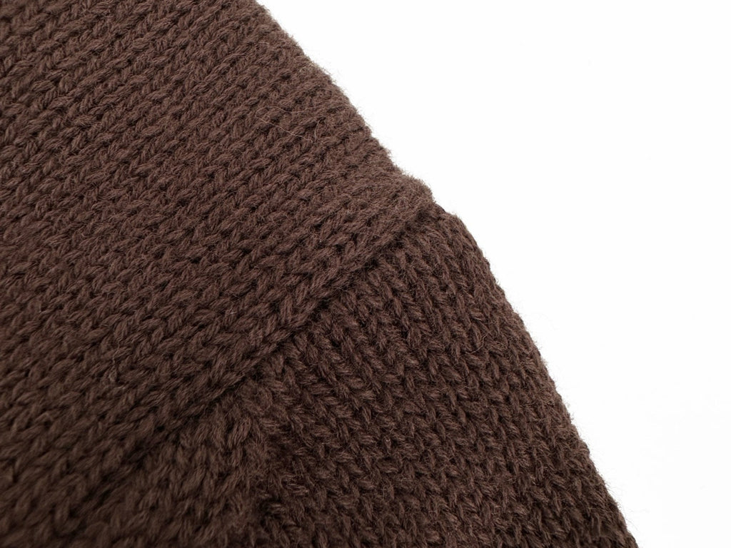 Falection FW26 Collared Cardigan in Brown