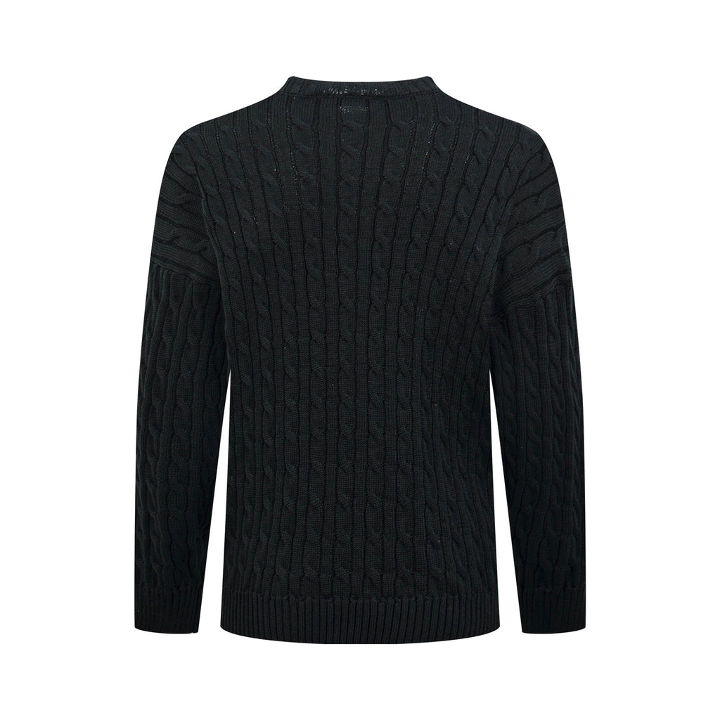 Falection FW26 Logo Embroidered Cable Knit Sweater in 2 Colors