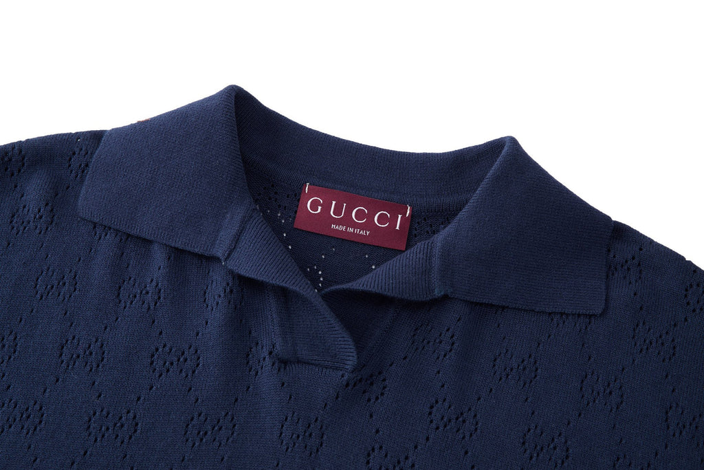 Falection FW26 Pointelle Cotton Silk Polo Shirt
