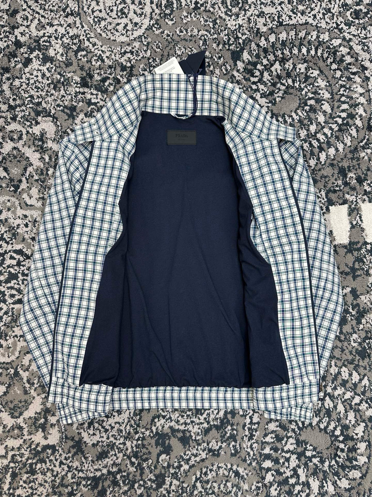 Falection FW26 Checked Chambray Blouson Jacket