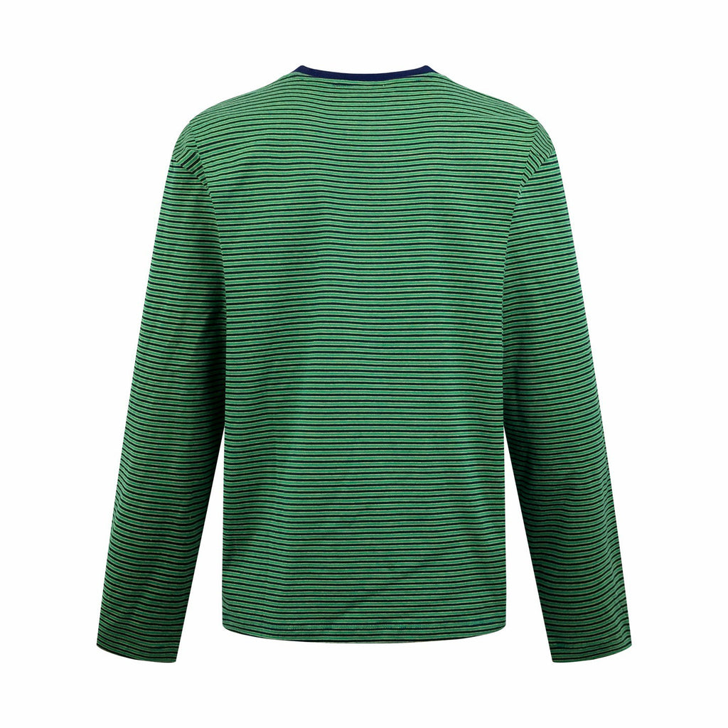 Falection FW26 Striped Jersey Tee in Navy/Green