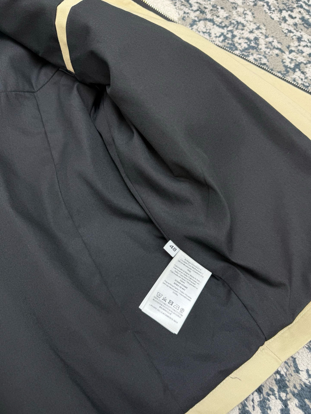 Falection FW26 Intrecciato Cotton Blouson Jacket in Beige
