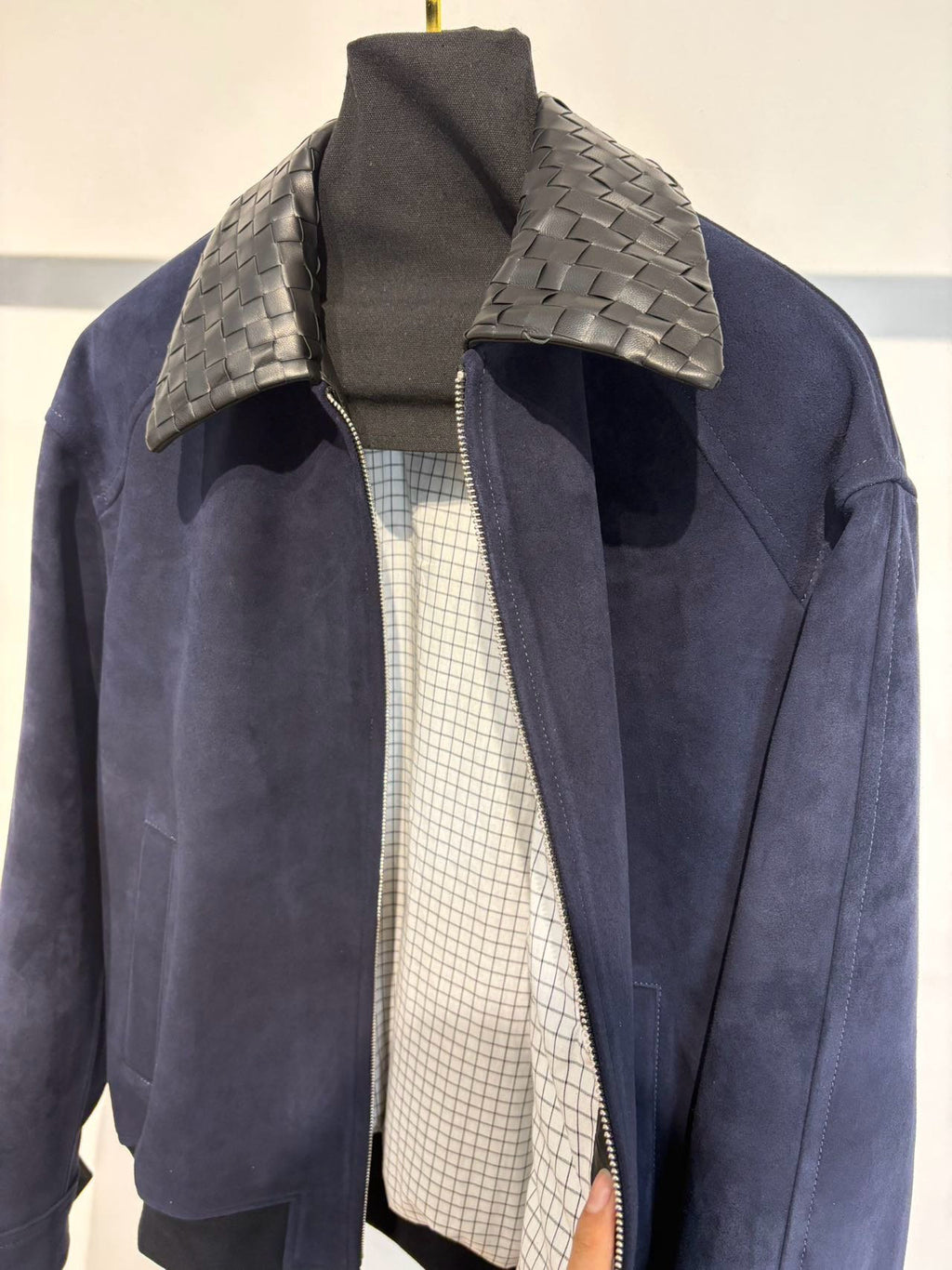 Falection FW26 Intrecciato Collar Cotton Twill Blouson