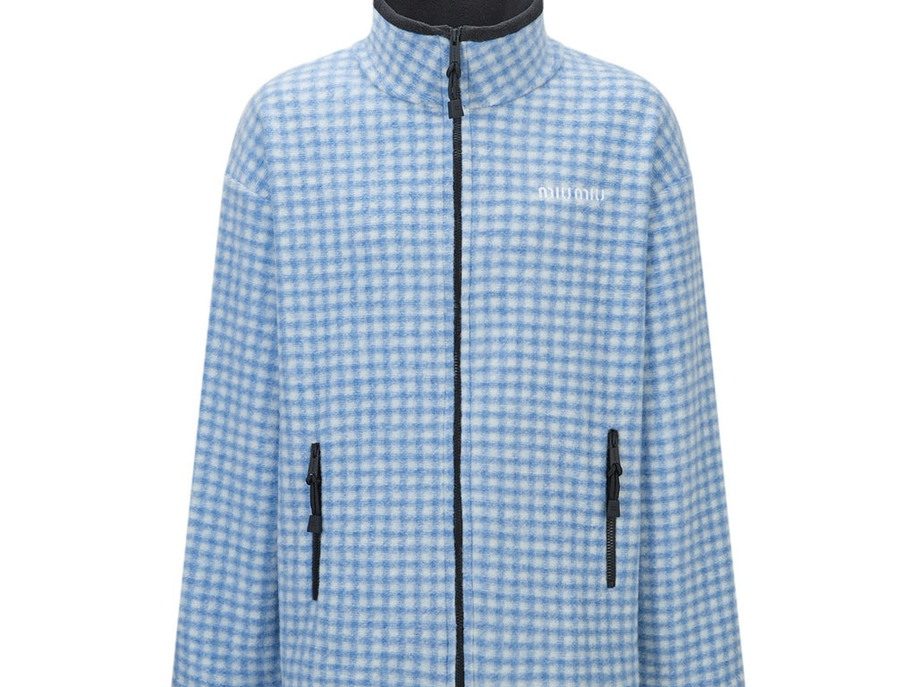 Falection FW26 Gingham Check Fleece Jacket