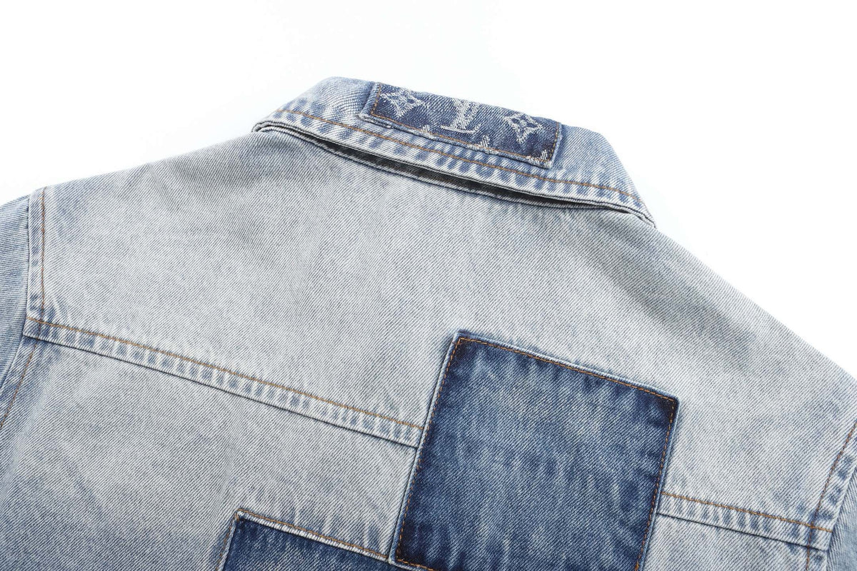 Falection FW26 Signature Patchwork Denim Longsleeve Shirt