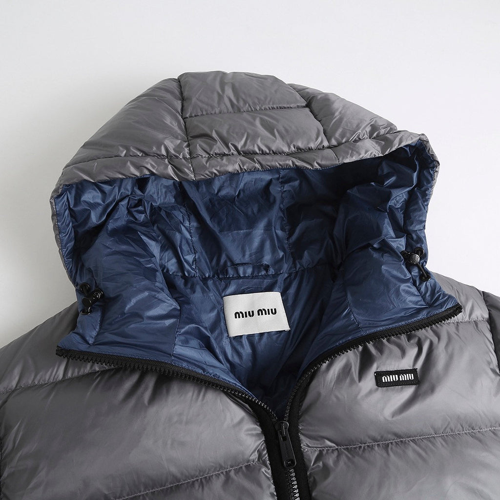 Falection FW26 Steel Gray Light Ponge Down Hoodie Jacket