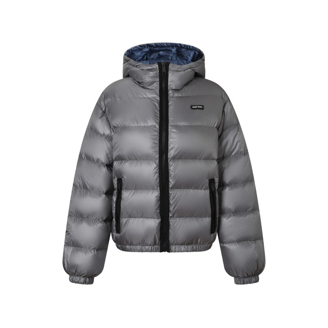 Falection FW26 Steel Gray Light Ponge Down Hoodie Jacket
