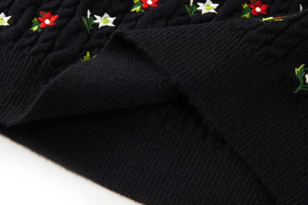Falection FW26 floral Embroidered Sweater