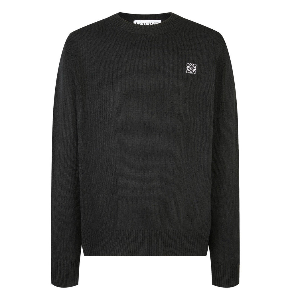 Falection FW26 Anagram Logo Embroidered Wool Sweater in Black