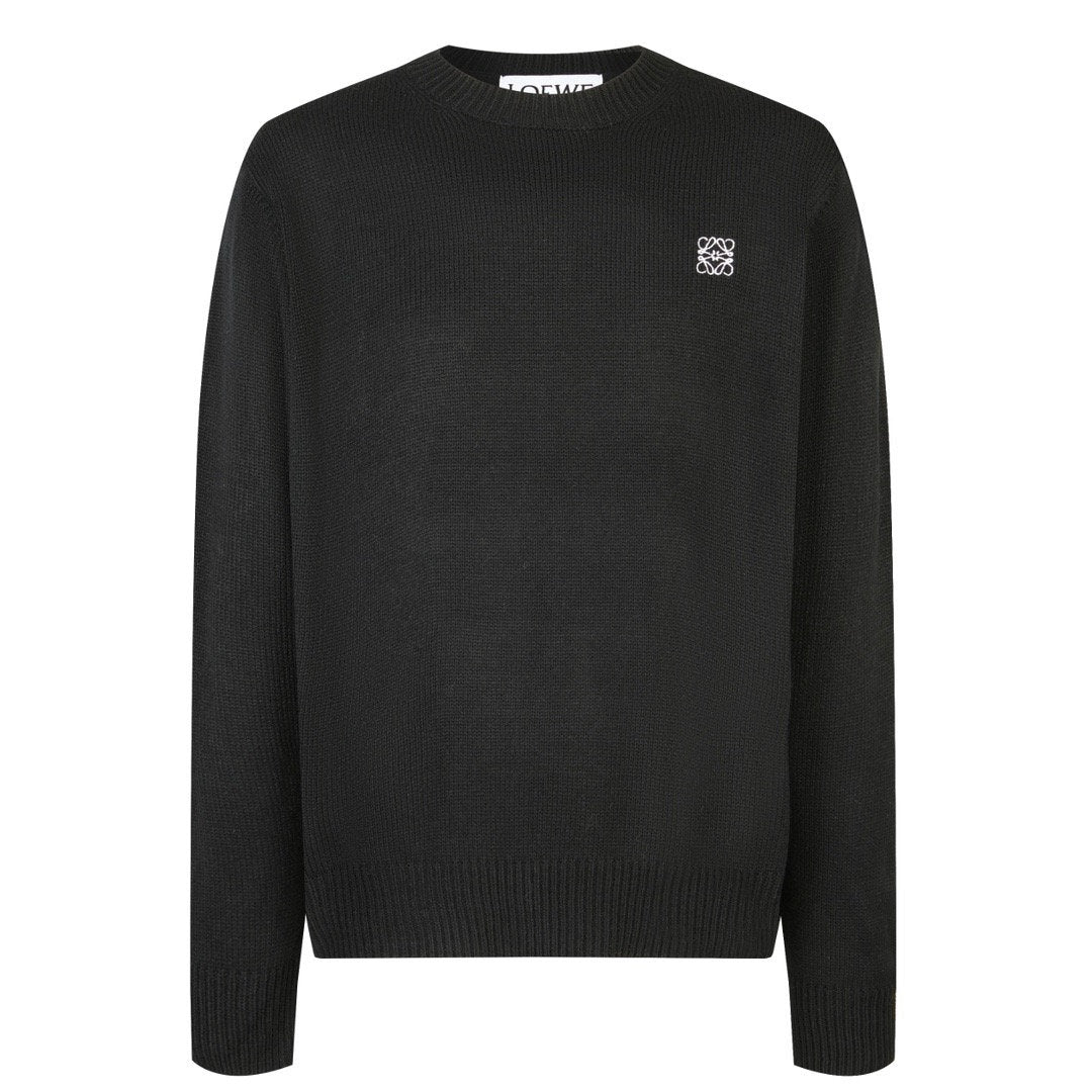 Falection FW26 Anagram Logo Embroidered Wool Sweater in Black