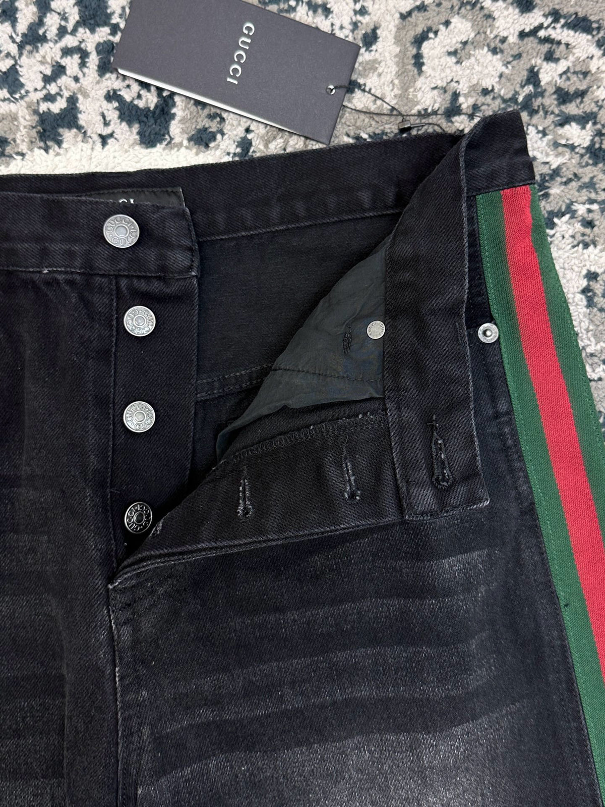 Falection FW26 Cotton Denim Pants with Web Insert