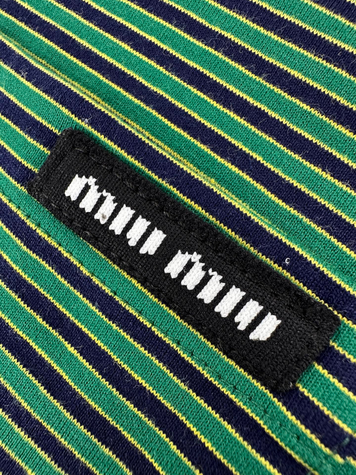 Falection FW26 Striped Jersey Tee in Navy/Green