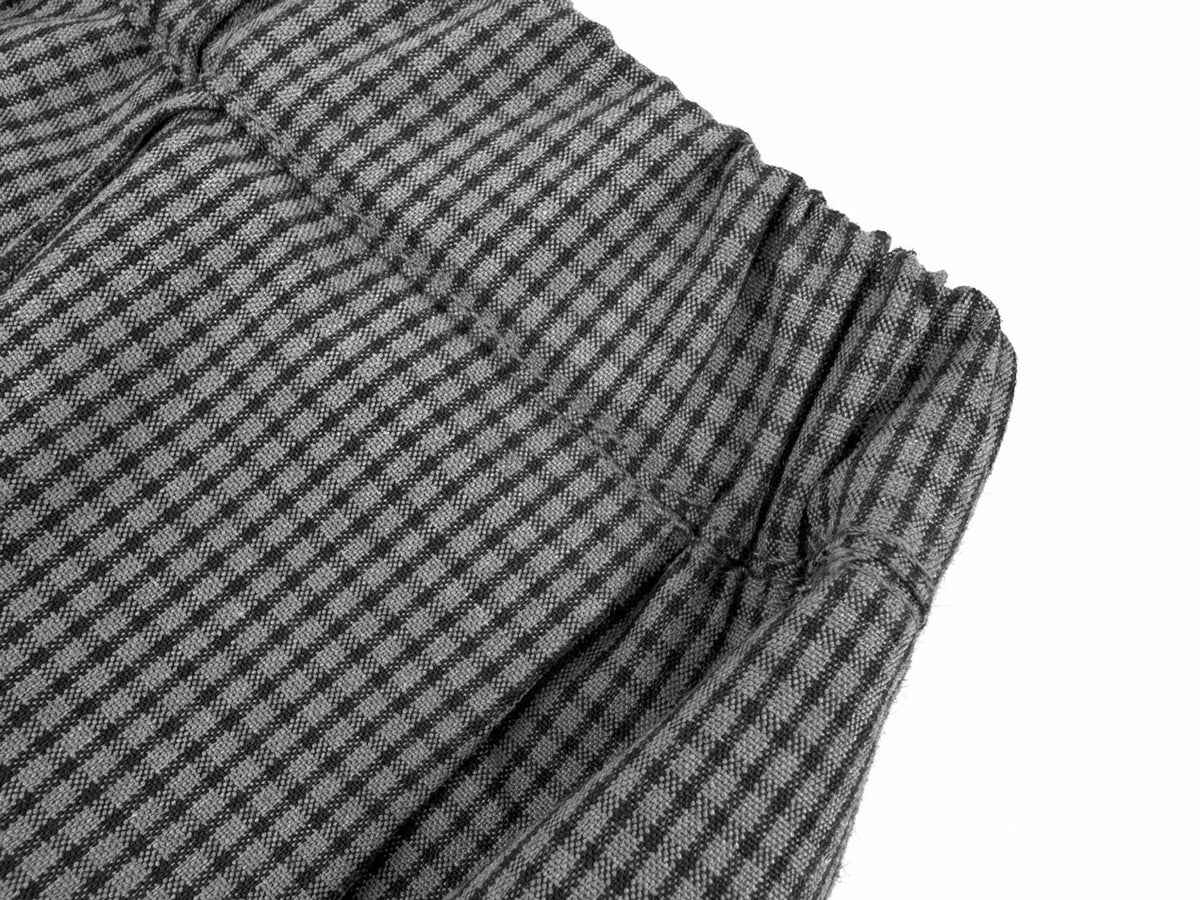 Falection FW26 Grey Checked Pleated Miniskirt