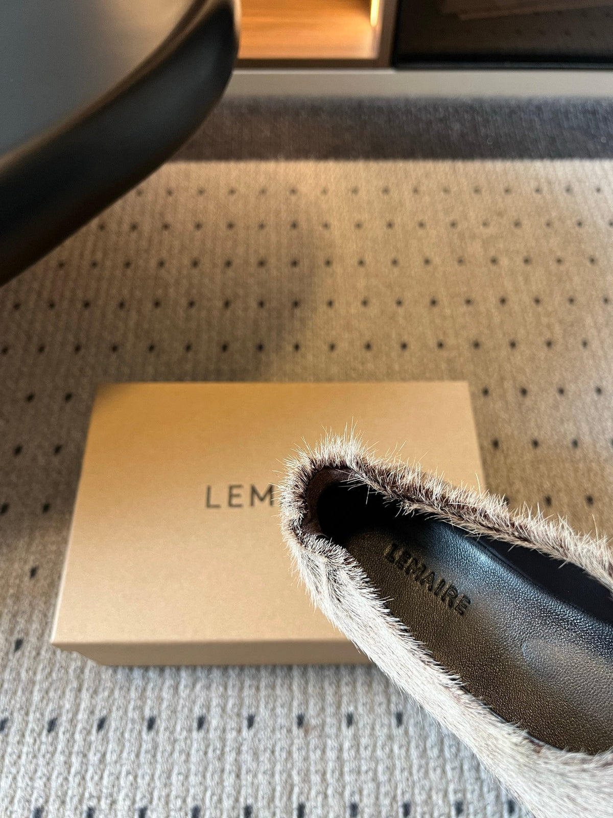 Falection LEM FW26 Glove Calf Hair Slip