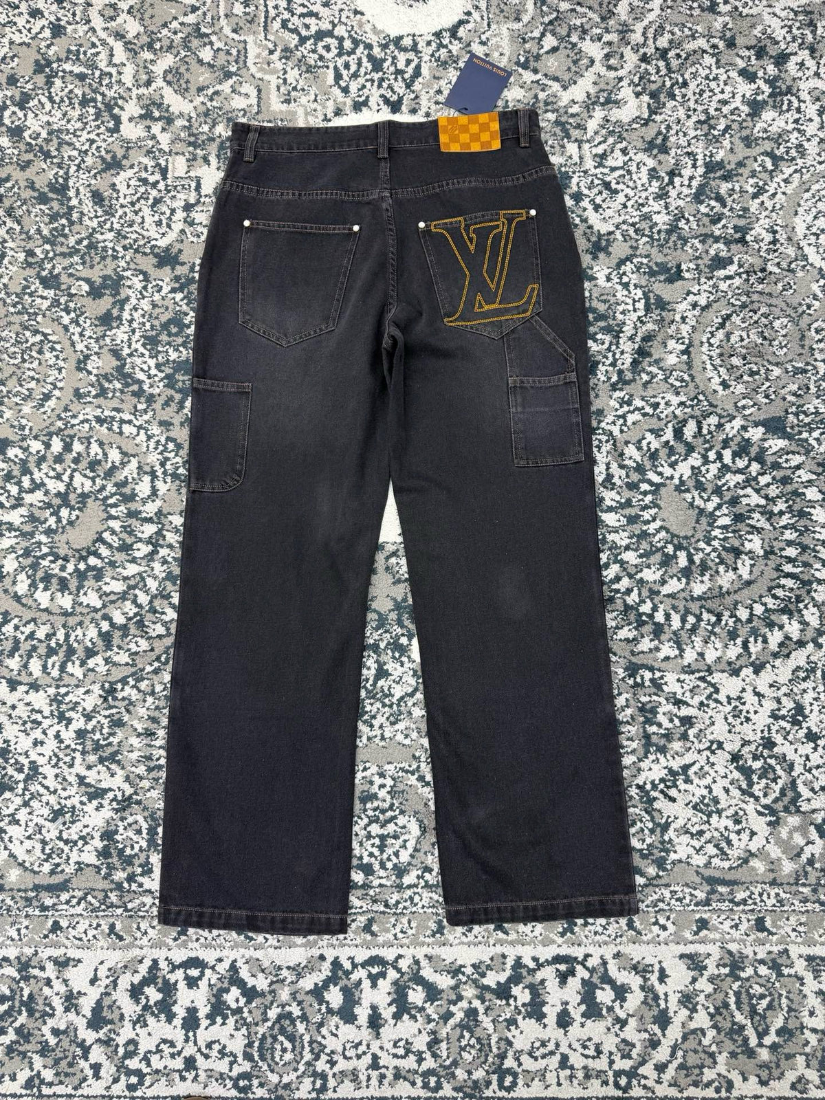Falection FW26 Initial Stitched Denim Pants