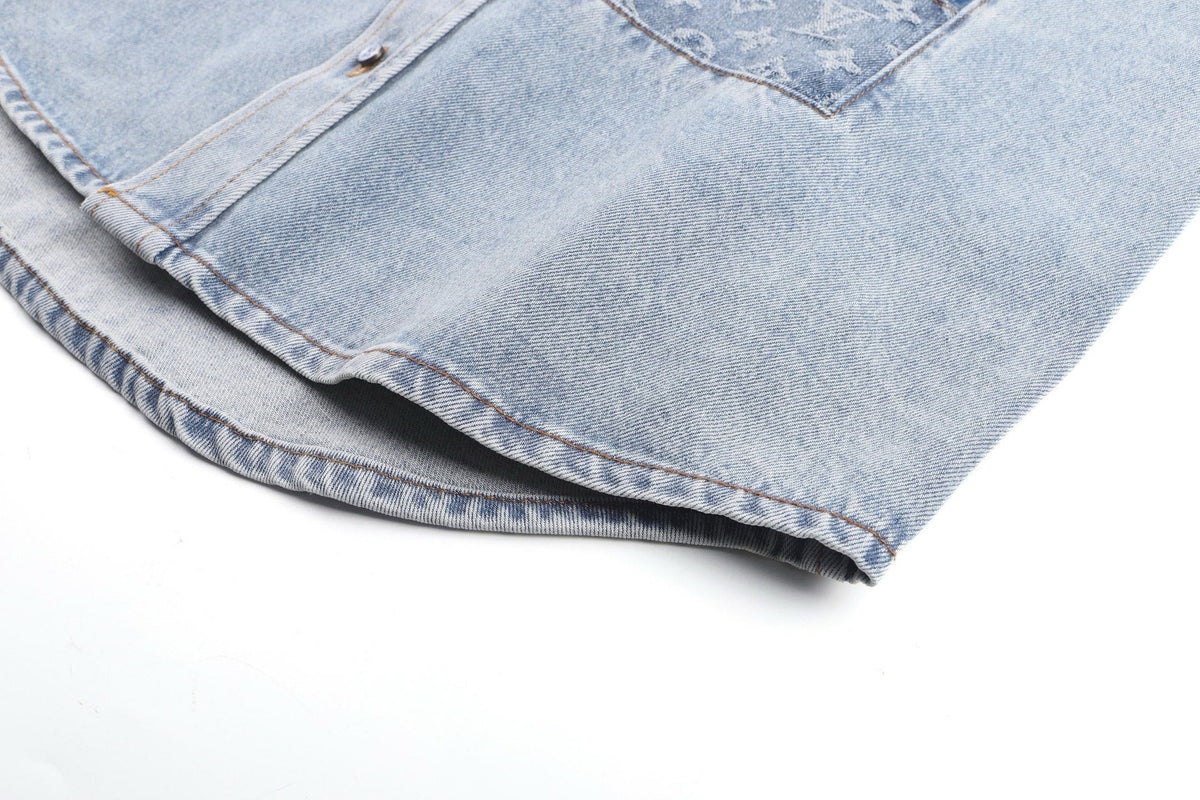 Falection FW26 Signature Patchwork Denim Longsleeve Shirt